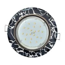 Встраиваемый светильник Ecola GX53 H4 5313 Glass хром/черный FB53RCECH