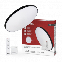 Светильник светодиодный IN HOME NEO SIMPLE-125RC-BL 125Вт 230В 3000-6500K 10000Лм 460x67мм с пультом ДУ черный 4690612060934