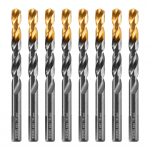 Сверло по металлу, 10 мм, HSS-Tin, Golden Tip, 8 шт. Denzel 717222