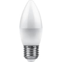 Лампа светодиодная FERON LB-570, C37 (свеча), 9W 230V E27 4000К (белый) 25937