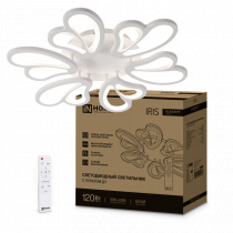 Светильник светодиодный IN HOME ELEGANT IRIS 120Вт 230В 3000-6500K 8400Лм 607х535х85мм c пультом ДУ белый 4690612051482