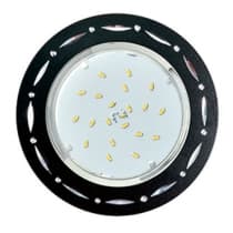 Ecola GX53 H4 DL5385 светильник встраив. без рефл. Точки-полоски по кругу Черный/Алюм 20x110 (к+) FB5385ECB