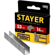STAYER 14 мм скобы для степлера узкие тип 53, 1000 шт 3159-14_z02