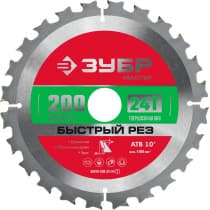 ЗУБР Быстрый рез 200 x 32/30мм 24Т, диск пильный по дереву 36910-200-32-24_z01