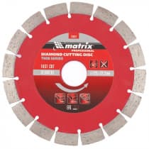 Диск алмазный, отрезной сегментный, 125 х 22,2 мм, тонкий, сухая резка Matrix Professional 730627