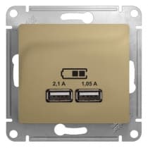 Розетка USB Schneider Electric Glossa титан GSL000433