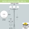 Парковый фонарь FUMAGALLI NEBO ADAM/GLOBE 300 3L G30.202.M30.AYF1R