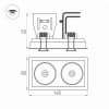 Встраиваемый светильник Arlight CL-SIMPLE-S148x80 18W 3000K IP20 028151