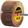Круг шлифовальный STAYER лепестковый, на шпильке, P60, 80х40 мм 36609-060
