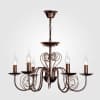 Люстра подвесная Eurosvet Tomas 60018/6 черный с золотом