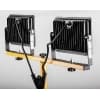 Прожектор светодиодный переносной на штативе, FERON LL-503, 2*50W, 6400К (дневной), 230V/50Гц, 2*4500Lm, IP65, угол рассеивания 120°, цвет черный-желтый 29568