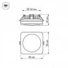 Встраиваемый светильник Arlight LTD-80x80SOL-BK 5W 3000K IP44 022555