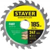 STAYER FAST 185 x 30/20мм 24Т, диск пильный по дереву, быстрый рез 3680-185-30-24_z01