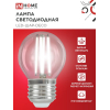 Лампа светодиодная IN HOME LED-ШАР-deco 15Вт 230В Е27 4000К 1435Лм прозрачная 4690612055985
