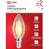 Лампа светодиодная IN HOME LED-СВЕЧА-deco 12Вт 230В Е14 3000К 1350Лм прозрачная 4690612053660
