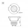 Встраиваемый светильник Arlight LTM-R50WH 5W 3000K IP40 020756