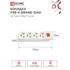 Колодка IN HOME УЗВ-4-GRAND четырехместная с выключателем и заземлением 5240 4690612035291
