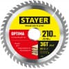 STAYER OPTIMA 210 x 32/30мм 36Т, диск пильный по дереву, оптимальный рез 3681-210-32-36_z01