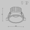 Точечный светильник Maytoni Round DL058-7W3K-BS