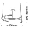 Люстра подвесная Maytoni MOD054PL-L52W4K