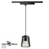 Однофазный трековый светодиодный светильник, длина провода 1м IP20 LED 4000K 20W 175-245V ARTIK 358645 PORT NT21 000 корпус черный/плафон дымчатый   NOVOTECH ARTIK 358645