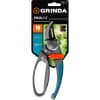 Плоскостной секатор GRINDA 210 мм, с двухкомпонентными эргономичными рукоятками, с эфесом 423457