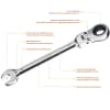 Комбинированный гаечный ключ ЗУБР трещоточный шарнирный 13 мм, 27101-13