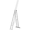 Лестница универсальная трехсекционная СИБИН число ступеней 3 х 13, алюминий, максимальная нагрузка 150 кг 38833-13