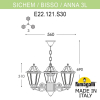 Подвесной уличный светильник FUMAGALLI SICHEM/ANNA 3L E22.120.S30.WYF1R
