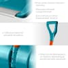 Снеговая лопата GRINDA PROLine FIBER-500 500 мм пластиковая с алюминиевой планкой, особопрочный легкий черенок из фибергласса, V-ручка 39940