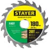 STAYER FAST 180 x 30/20мм 20Т, диск пильный по дереву, быстрый рез 3680-180-30-20_z01