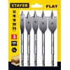 STAYER FLAT 5 шт, 12-16-18-20-25мм, набор сверл перовых по дереву 2950-H5