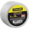 Сетка стеклотканевая самоклеящаяся STAYER 5 см х 20 м, 3х3 мм FIBER-Tape 1246-05-20_z01