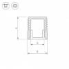 Профиль для светодиодной ленты Arlight SL-MINI-8-2000 ANOD 019322