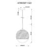 Подвесной светильник Artelamp Jupiter Gold A7963SP-1GO