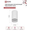 Светильник потолочный IN HOME НПБ ЦИЛИНДР-GU10-WL-WH под лампу GU10 55х110мм белый 4690612046495