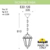 Уличный подвесной светильник Fumagalli SABA K22.120.000.BXF1R