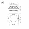 Встраиваемый светильник Arlight LTD-80x80SOL-BK 5W 4000K IP44 021481