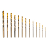Набор сверл по металлу, 1,5-6,5мм, Р6М5К8-TiN, Golden Tip, 13 шт Denzel 723006