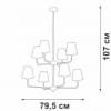 Потолочная люстра Vitaluce V3923-8/8PL