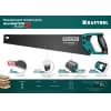 Ножовка для точного реза "Alligator BLACK 11", 550 мм, 11 TPI 3D зуб, KRAFTOOL 15205-55