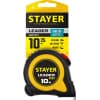 STAYER LEADER 10м / 25мм рулетка с автостопом в ударостойком обрезиненном корпусе 3402-10-25