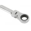 Ключ комбинированный трещоточный, 17 мм, CrV, шарнирный, зеркальный хром Matrix Professional 14869