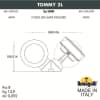 Фасадный светильник FUMAGALLI TOMMY 2L 4M1.000.000.WXD2L