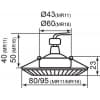 Светильник потолочный встраиваемый FERON DL8160-2/8160-2, под лампу MR16 G5.3, прозрачный хром 19739
