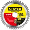 STAYER OPTIMA 190 x 20/16мм 36Т, диск пильный по дереву, оптимальный рез 3681-190-20-36_z01