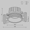 Точечный светильник Maytoni Round DL058-7W4K-TRS-B