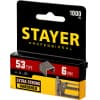STAYER 6 мм скобы для степлера тонкие тип 53, 1000 шт 3159-06_z02