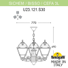 Подвесной уличный светильник (люстра) FUMAGALLI SICHEM/CEFA 3L U23.120.S30.WXF1R