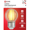 Лампа светодиодная IN HOME LED-ШАР-deco 15Вт 230В Е27 3000К 1435Лм прозрачная 4690612055978